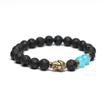 Blue Agate Buddha Calming Bracelet