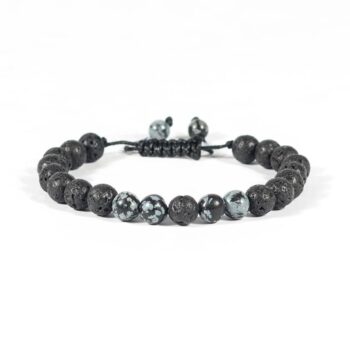 Snowflake Obsidian Calming Bracelet