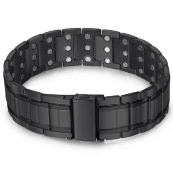 Black Stainless Steel 3X Magnetic Bracelet for Men