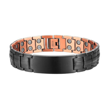 Bold ID Black Copper Chain Magnetic Bracelets