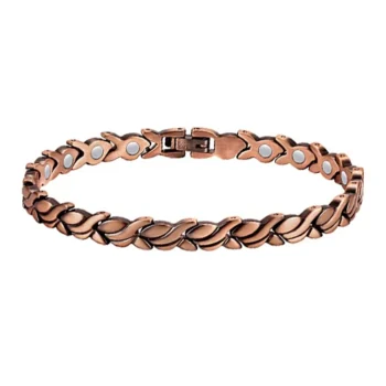 Distinctive X-Design Copper Bracelet for Women
