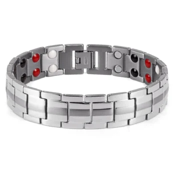 Men's Stainless Steel Magnetic Therapy Bracelet