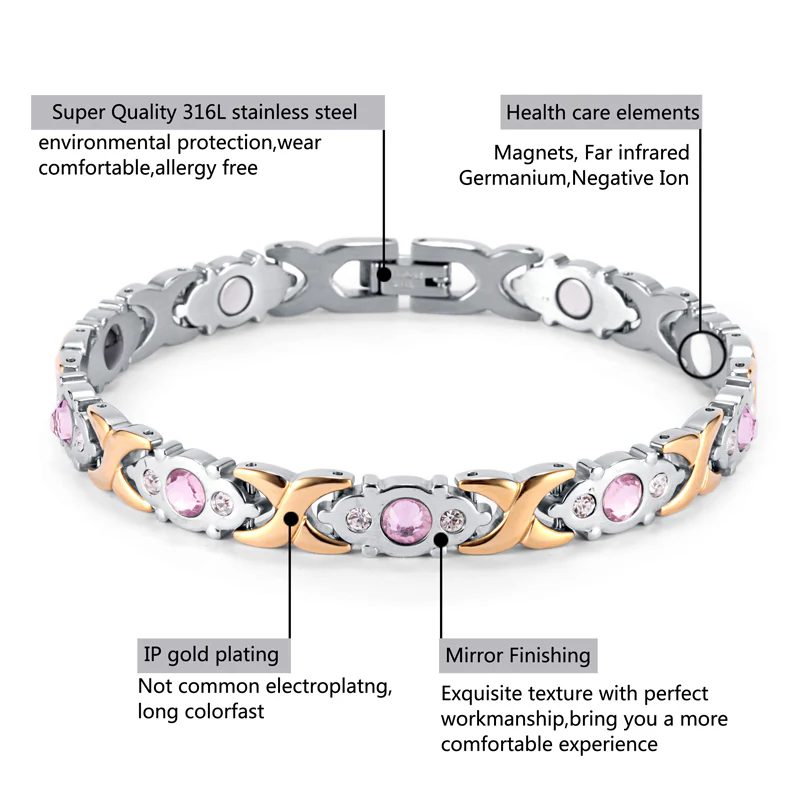 Stainless Steel Women's Magnetic Bracelet - Image 4