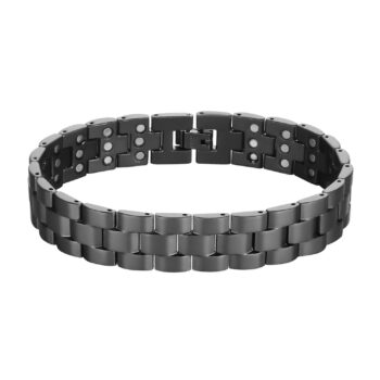 Triple Layer Matt Black Copper Magnetic Bracelets