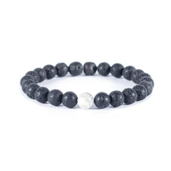 White Howlite Lava Stone Calming Bracelet