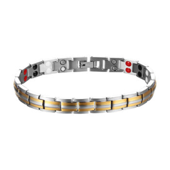 Women’s Silver & Gold 4-in-1 Titanium Magnetic Bracelets