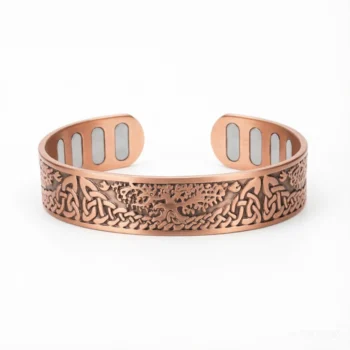 99.99% Pure Copper Magnetic Cuff Bangle for Men - Life Tree