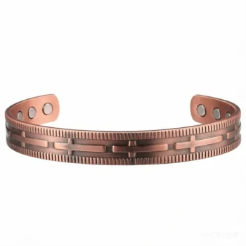 Cross Solid Copper Magnetic Bracelets Adjustable Cuff