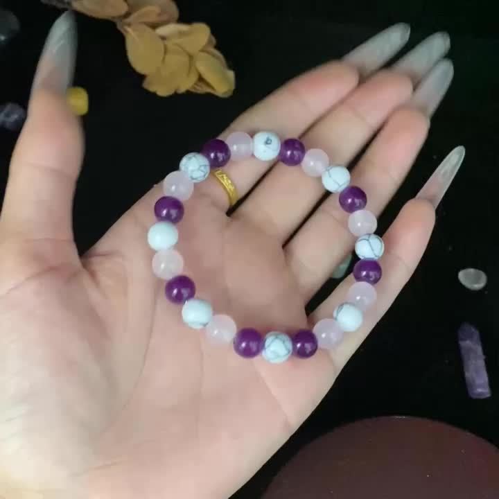 Amethyst & Rose Quartz "Sleep" Crystal Bracelet – Natural Stone Jewelry for Deep Rest - Image 7