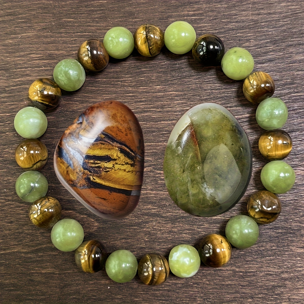 The "Money & Success" Crystal Bracelet – Green Tiger Eye & Southern Stone - Image 4