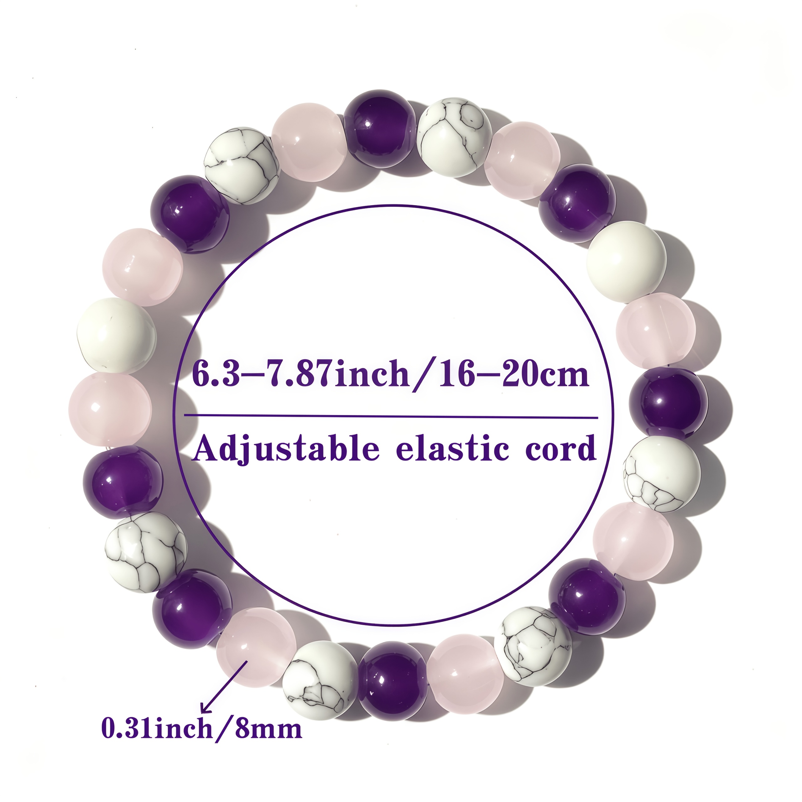 Amethyst & Rose Quartz "Sleep" Crystal Bracelet – Natural Stone Jewelry for Deep Rest - Image 5