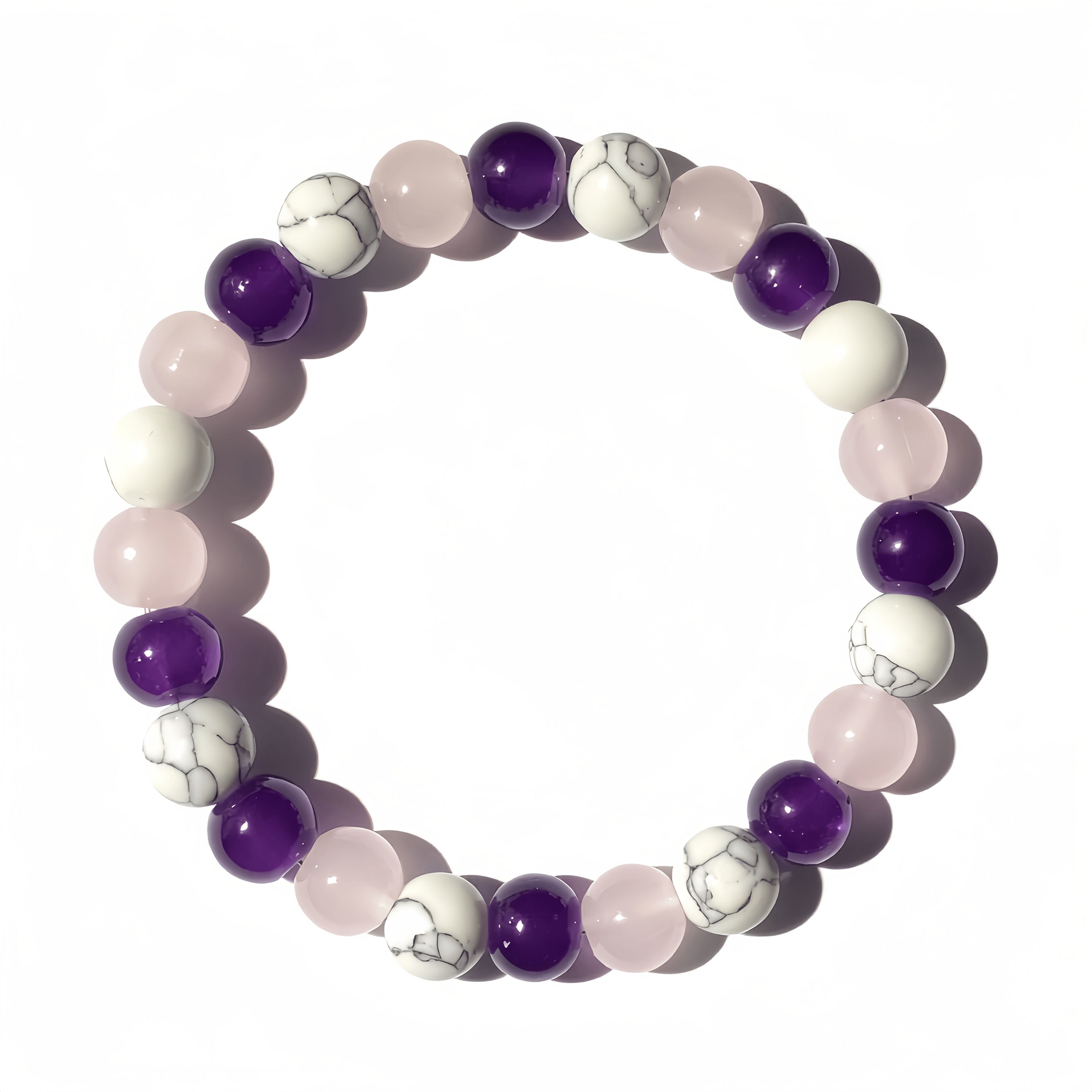 Amethyst & Rose Quartz "Sleep" Crystal Bracelet – Natural Stone Jewelry for Deep Rest - Image 3