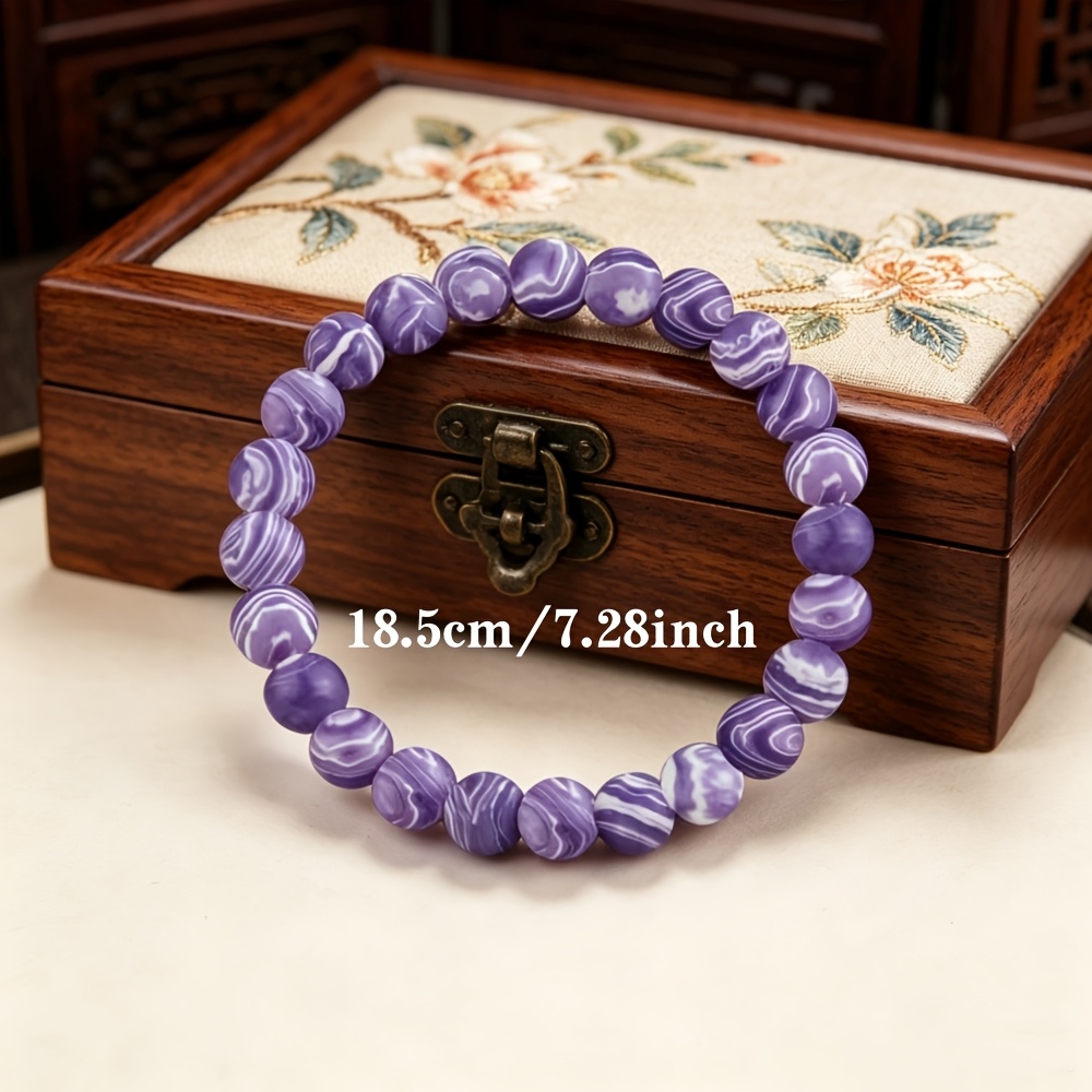 Amethyst "Blessing" Crystal Bracelet – Natural Stone Jewelry for Emotional Balance - Image 4