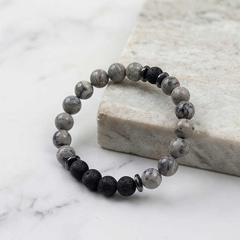 Vintage Handcrafted Picture Jasper Crystal Bracelet – Natural Stone Jewelry for Inner Peace - Image 5