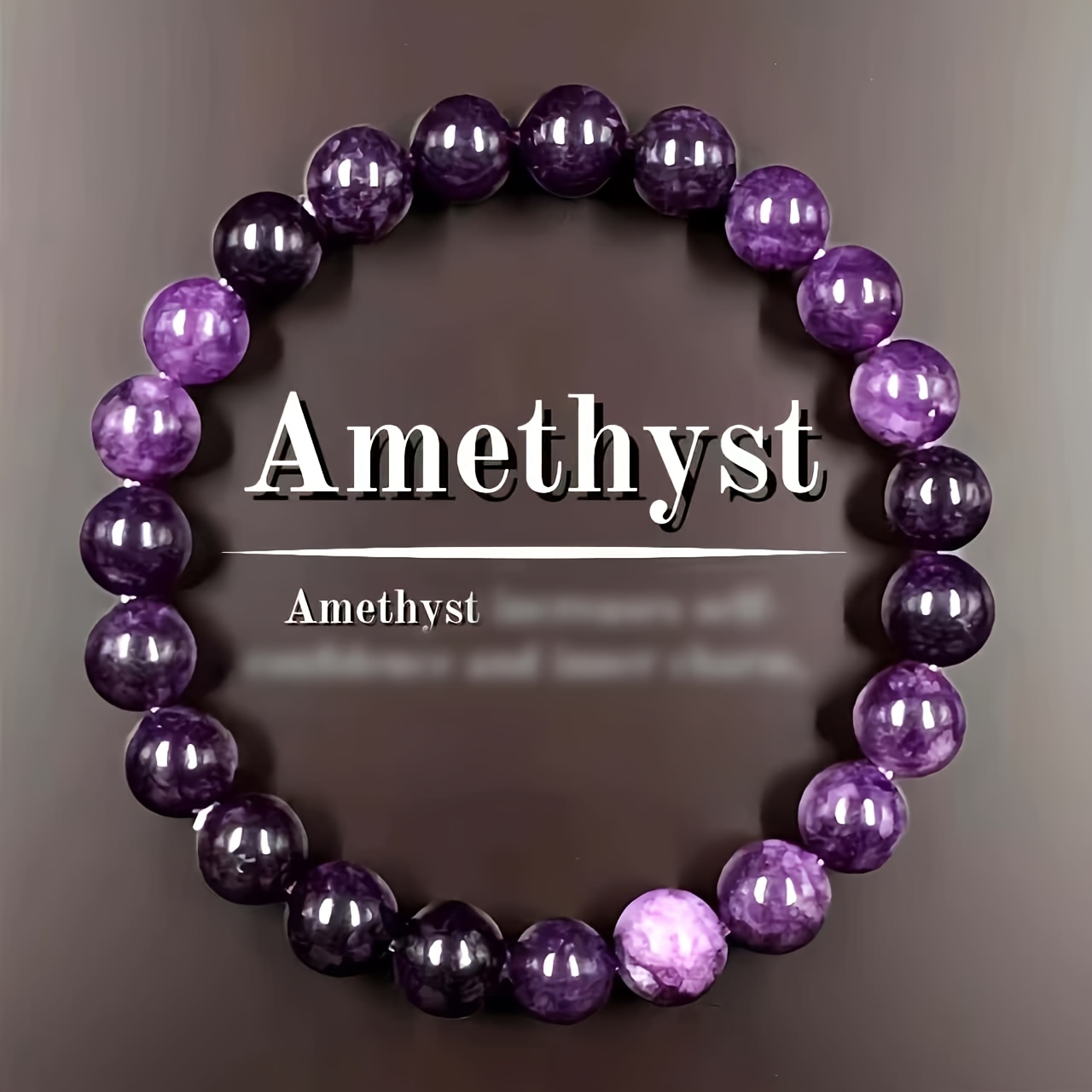 Natural Amethyst Beaded Bracelet | Handmade Healing Jewelry