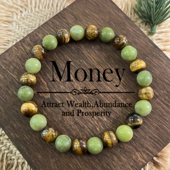 The "Money & Success" Crystal Bracelet – Green Tiger Eye & Southern Stone