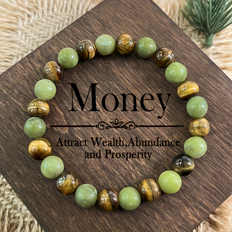 The "Money & Success" Crystal Bracelet – Green Tiger Eye & Southern Stone