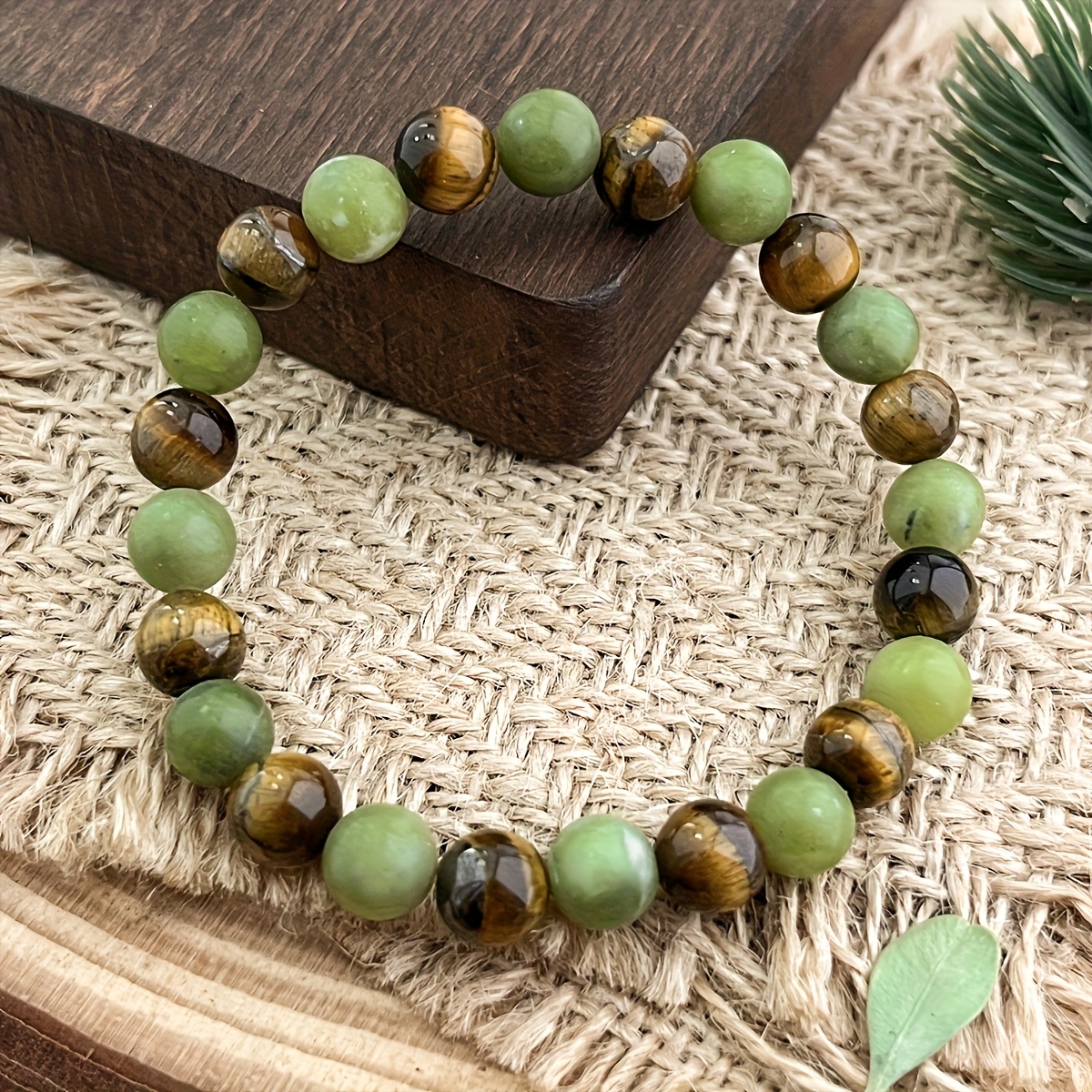 The "Money & Success" Crystal Bracelet – Green Tiger Eye & Southern Stone - Image 2