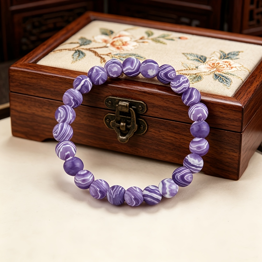Amethyst "Blessing" Crystal Bracelet – Natural Stone Jewelry for Emotional Balance - Image 5