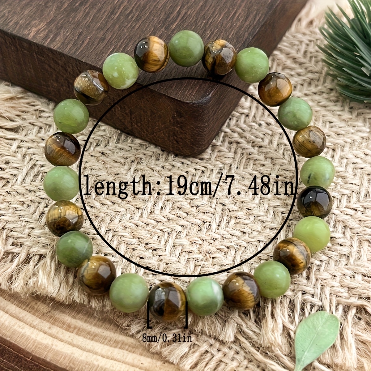 The "Money & Success" Crystal Bracelet – Green Tiger Eye & Southern Stone - Image 3