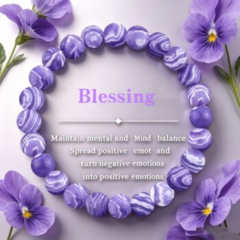 Amethyst "Blessing" Crystal Bracelet – Natural Stone Jewelry for Emotional Balance