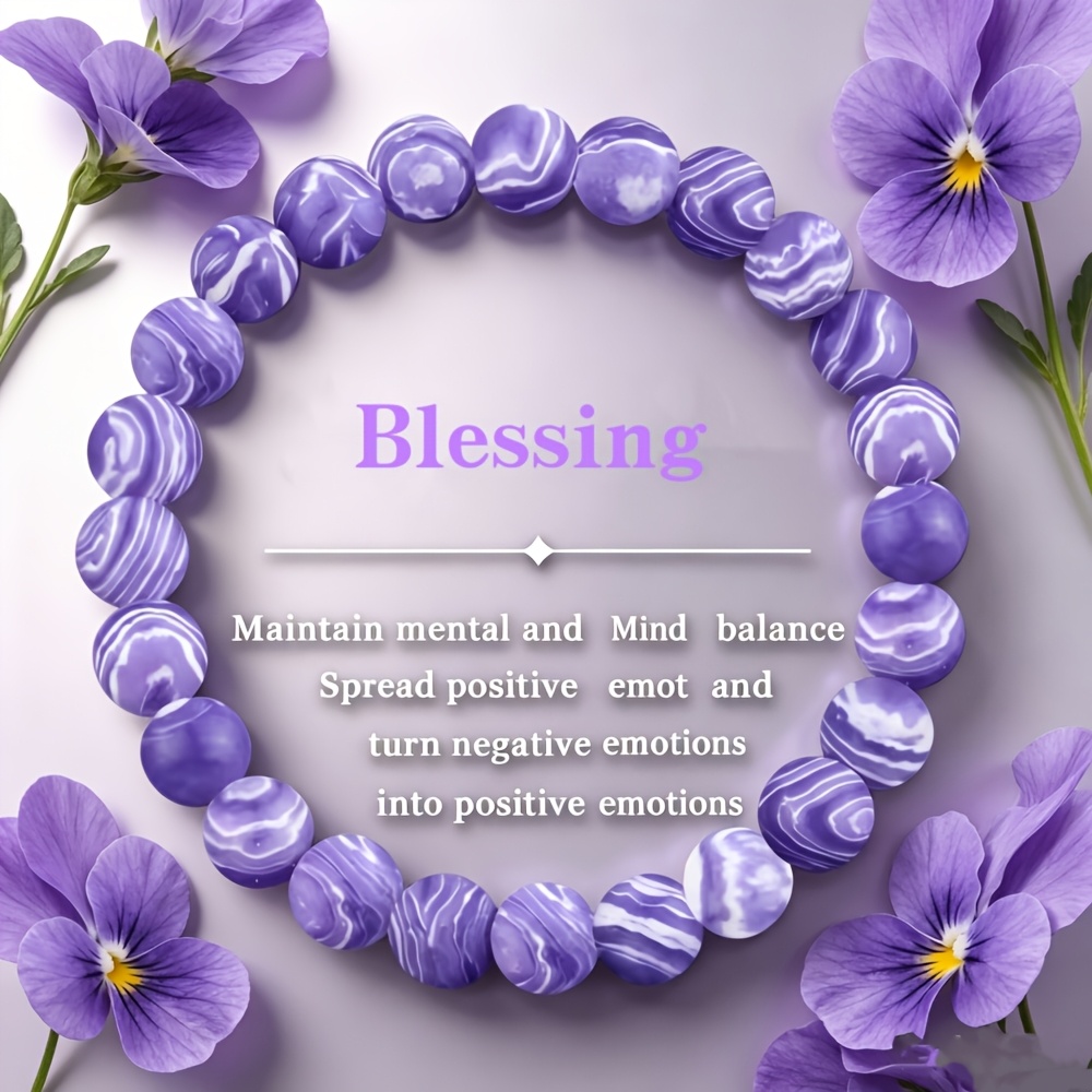 Amethyst "Blessing" Crystal Bracelet – Natural Stone Jewelry for Emotional Balance