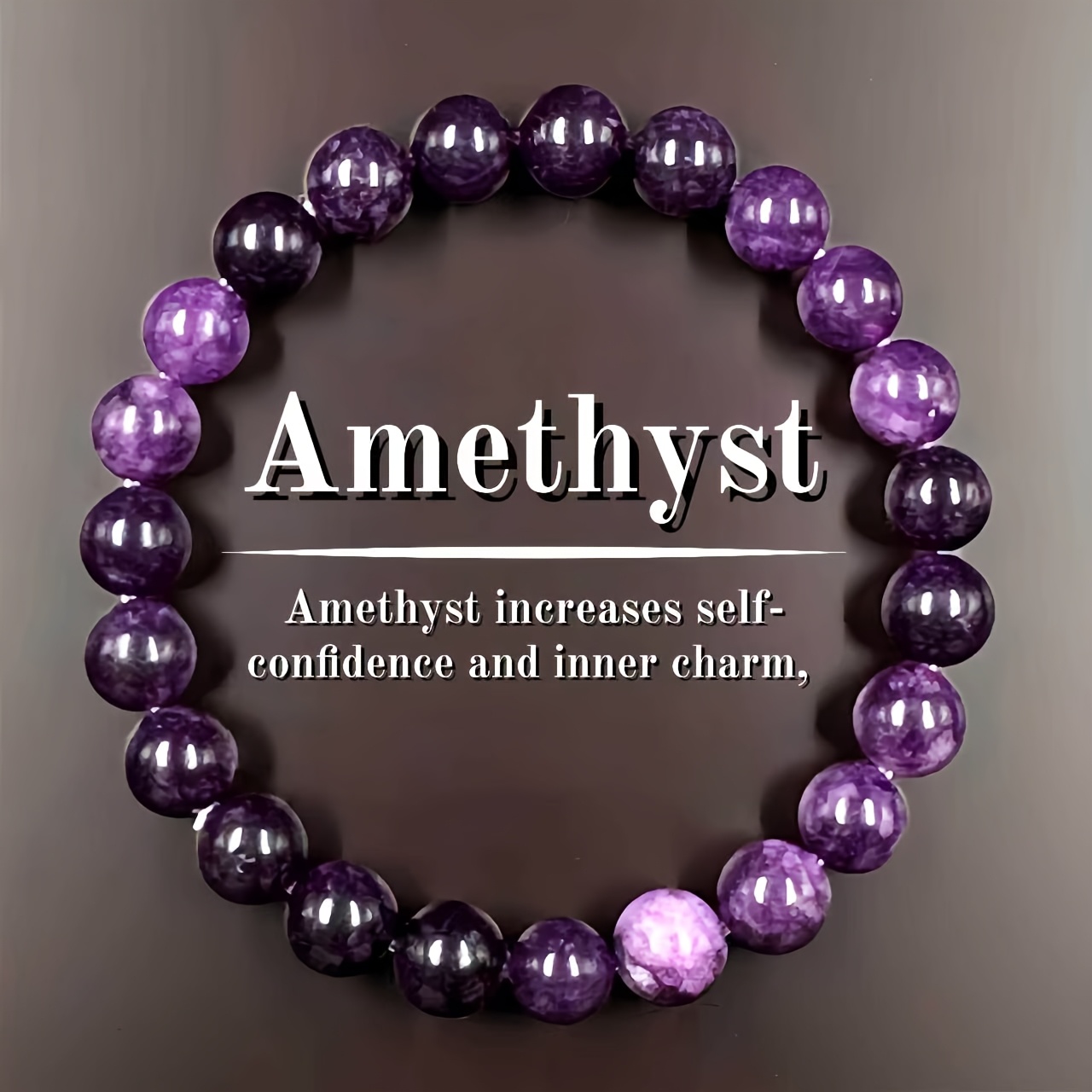 Natural Amethyst Beaded Bracelet | Handmade Healing Jewelry - Image 4
