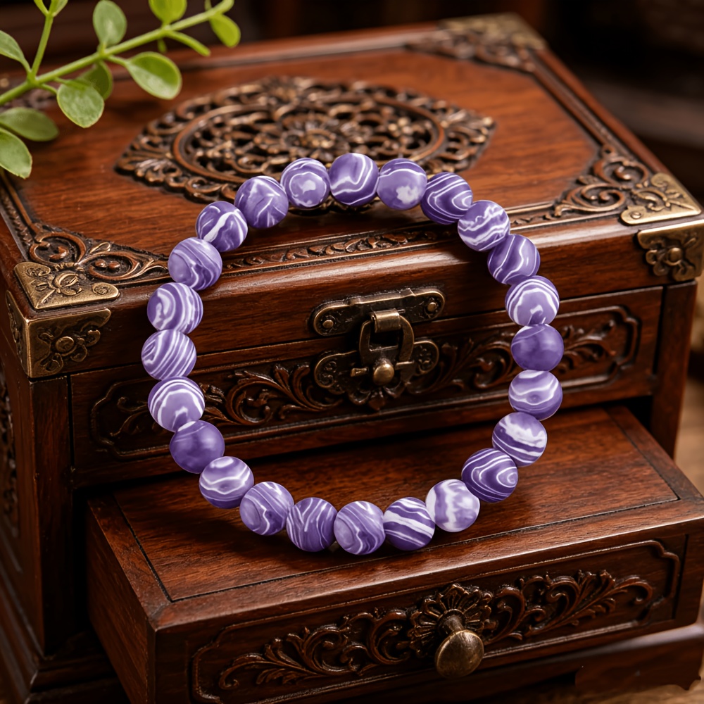 Amethyst "Blessing" Crystal Bracelet – Natural Stone Jewelry for Emotional Balance - Image 3
