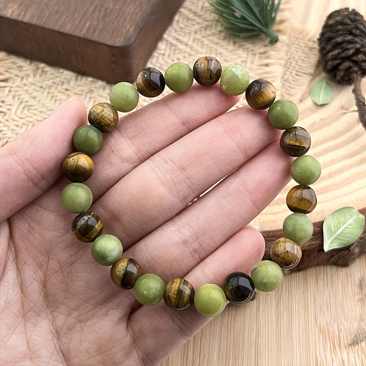 The "Money & Success" Crystal Bracelet – Green Tiger Eye & Southern Stone - Image 5