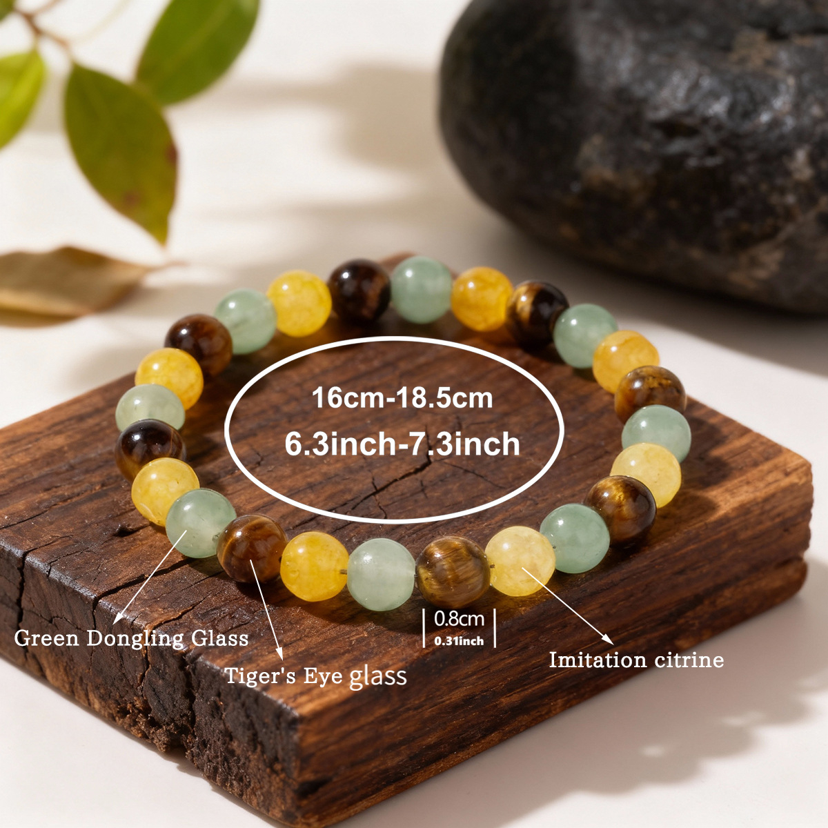 Colorful Tiger's Eye Beaded Crystal Bracelet – Handmade Energy Jewelry for the Modern Women - Image 4