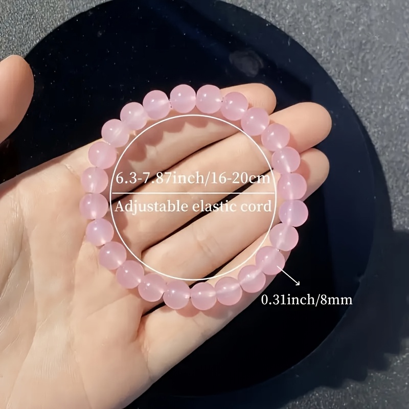 Natural Rose Quartz Heart Bracelet – Handmade Pink Crystal for Love & Luck - Image 5