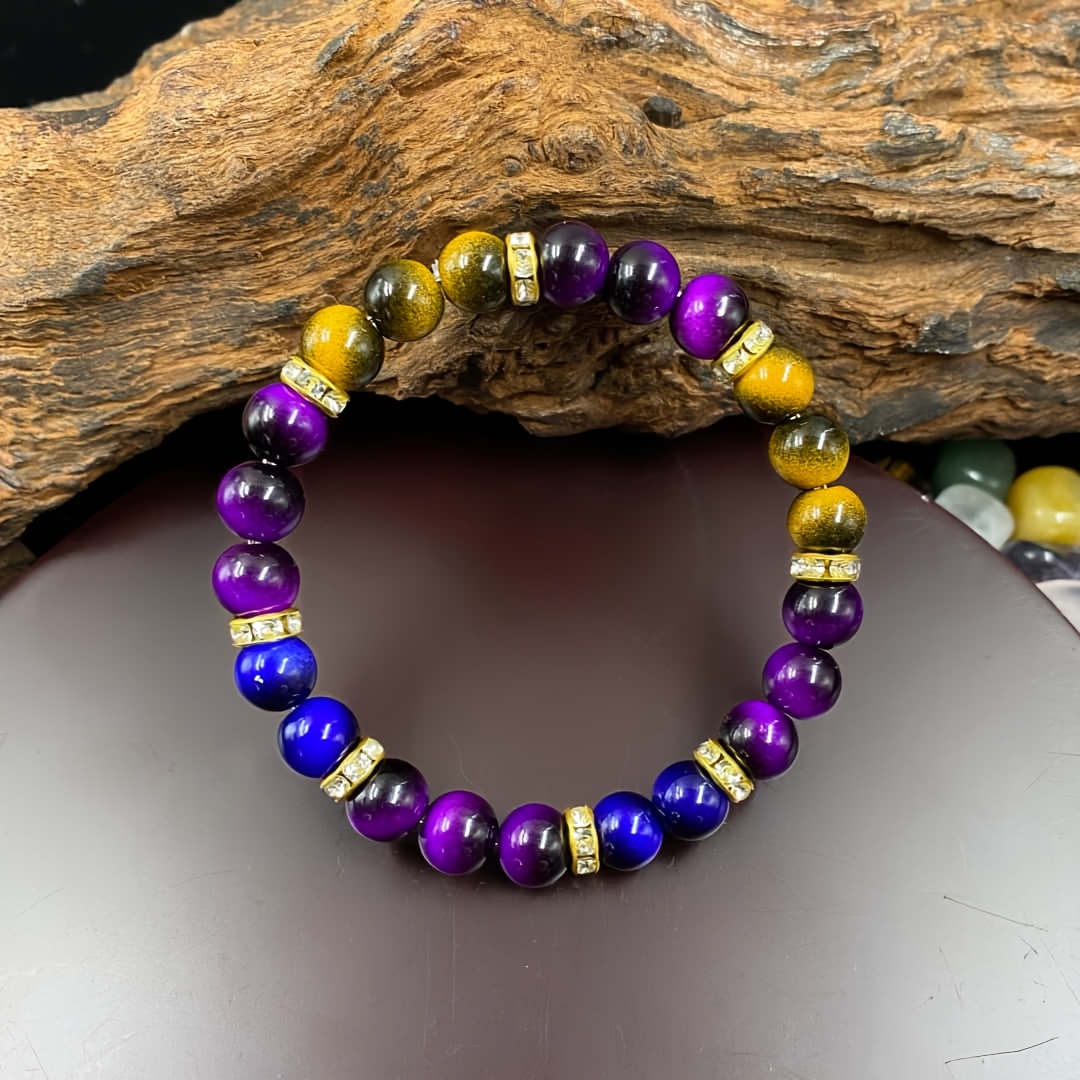 The "Money" Manifestation Crystal Bracelet – Handmade Tiger's Eye & Gold Tone - Image 2