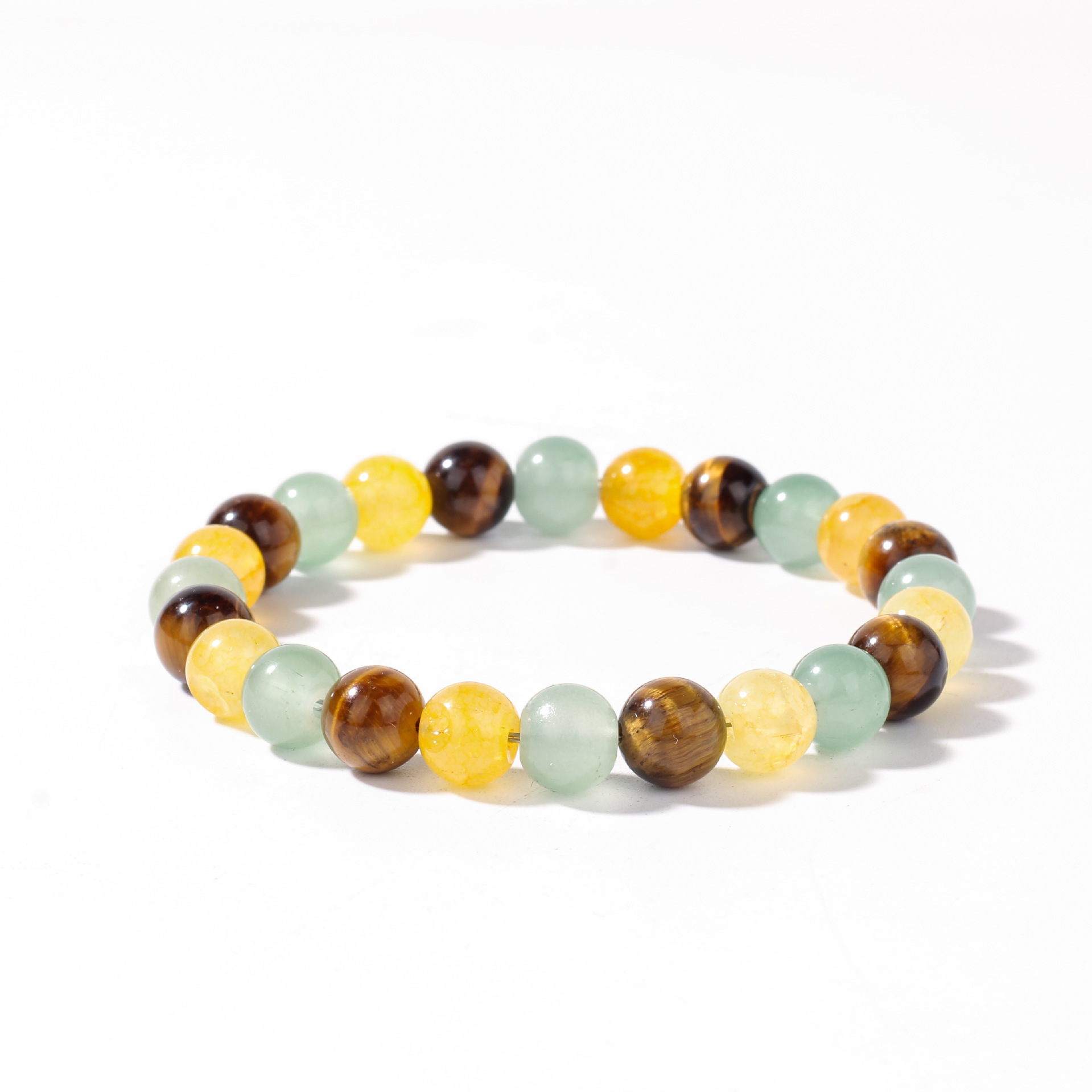 Colorful Tiger's Eye Beaded Crystal Bracelet – Handmade Energy Jewelry for the Modern Women - Image 3