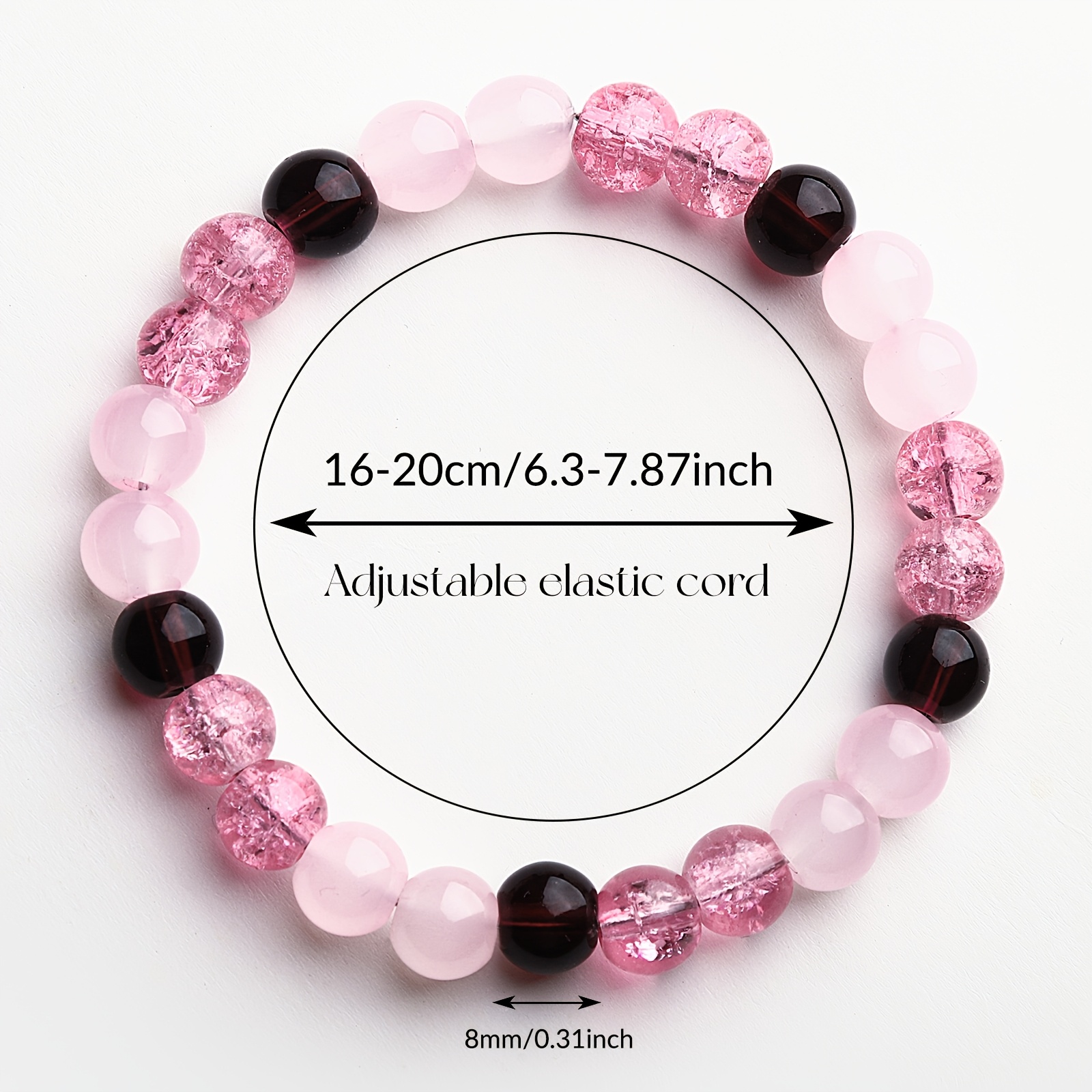 Rose Quartz & Red Jasper Bracelet – Natural Pink Heart Stone for Love & Good Luck - Image 6