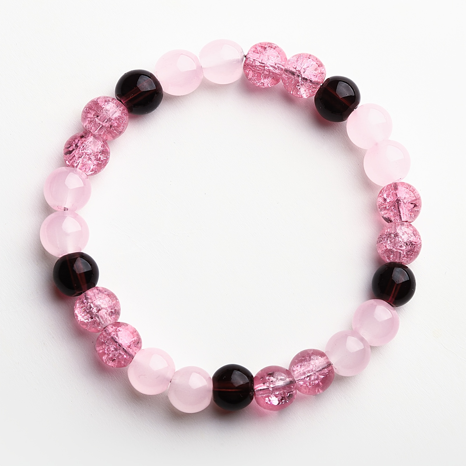 Rose Quartz & Red Jasper Bracelet – Natural Pink Heart Stone for Love & Good Luck - Image 4