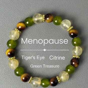 Tiger's Eye & Citrine Crystal Bracelet – Natural Gemstone Stretch Bracelet for Positive Energy